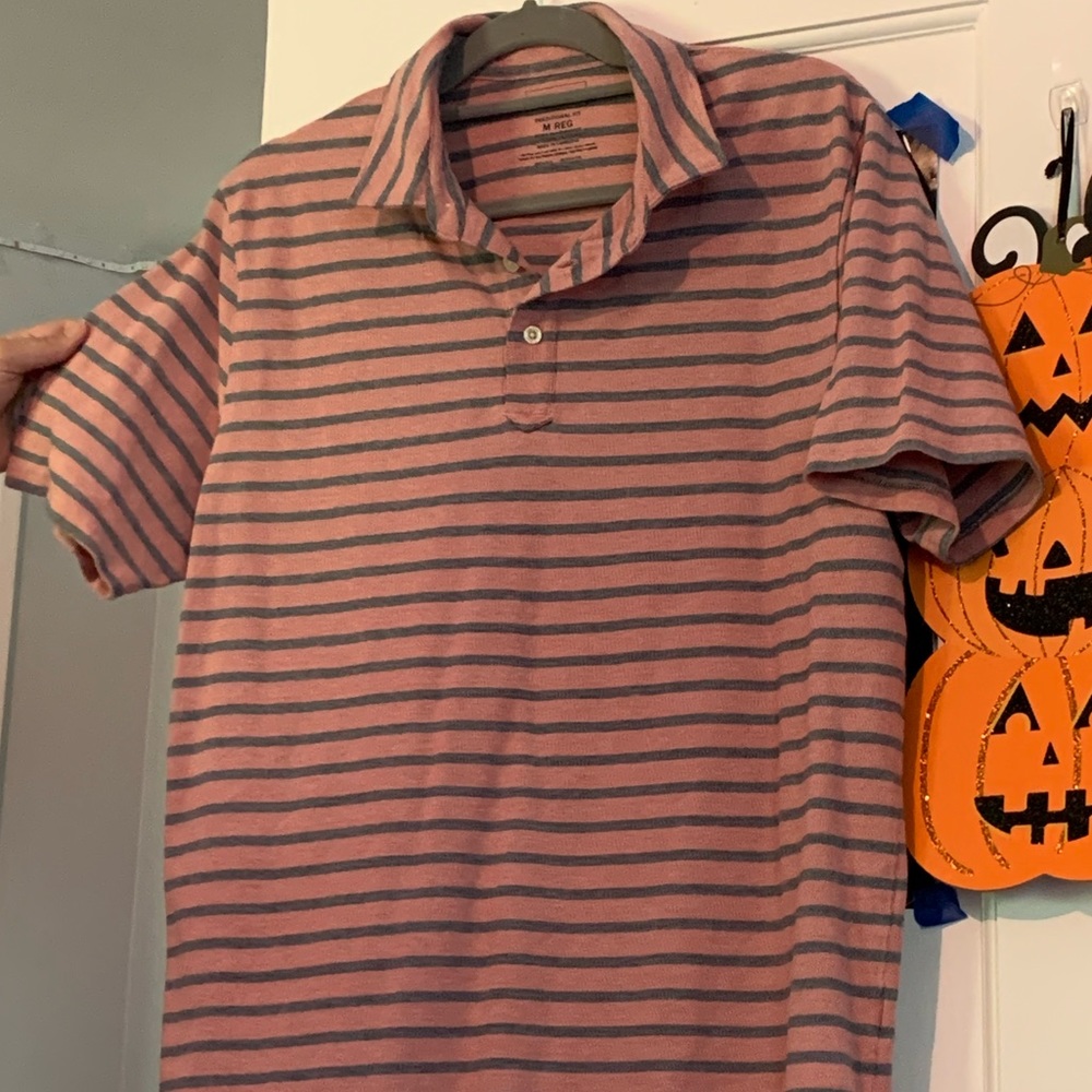 striped polo shirt